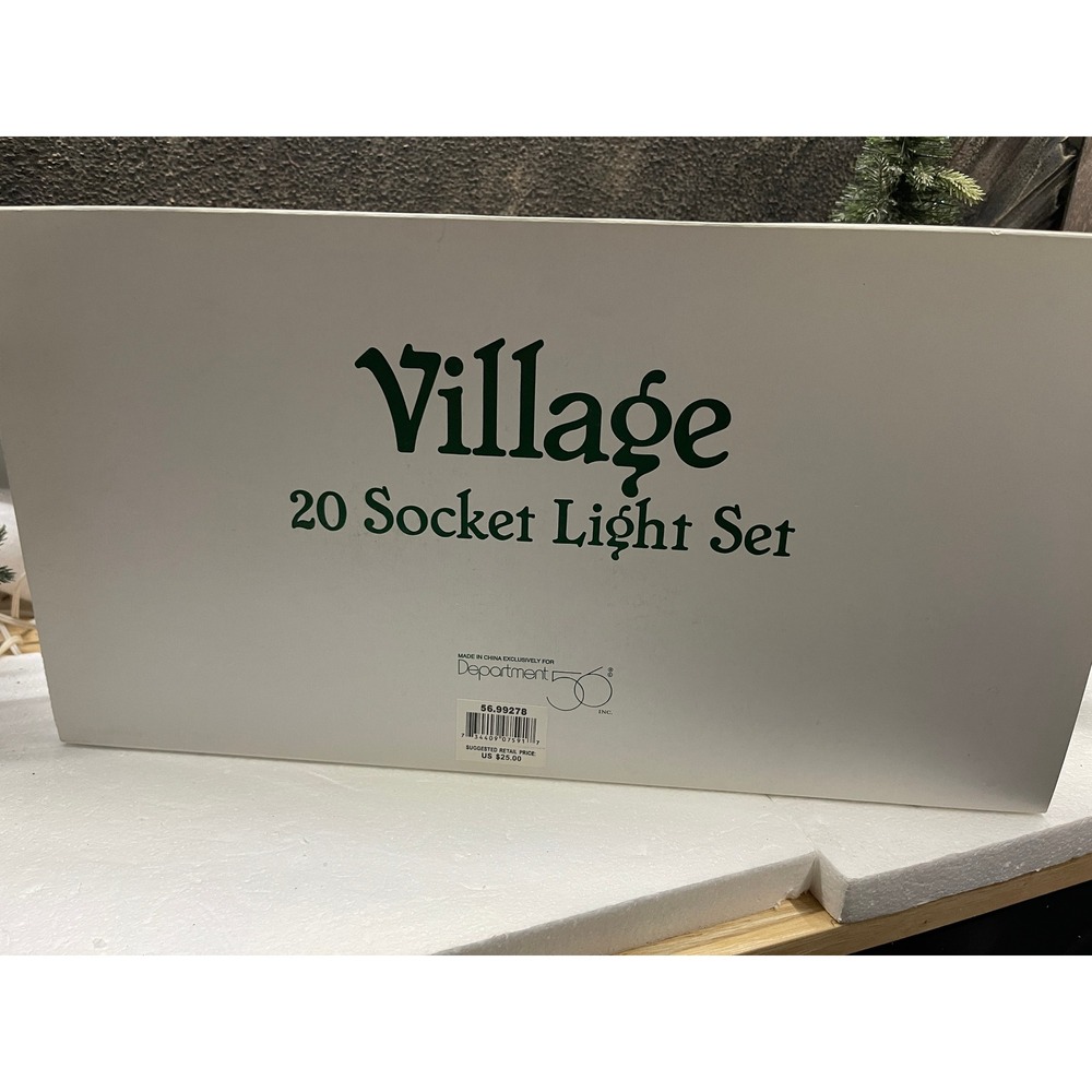 Department 56 Village 20 SOCKET LIGHT SET White Cord 56.99278 Christmas Decor